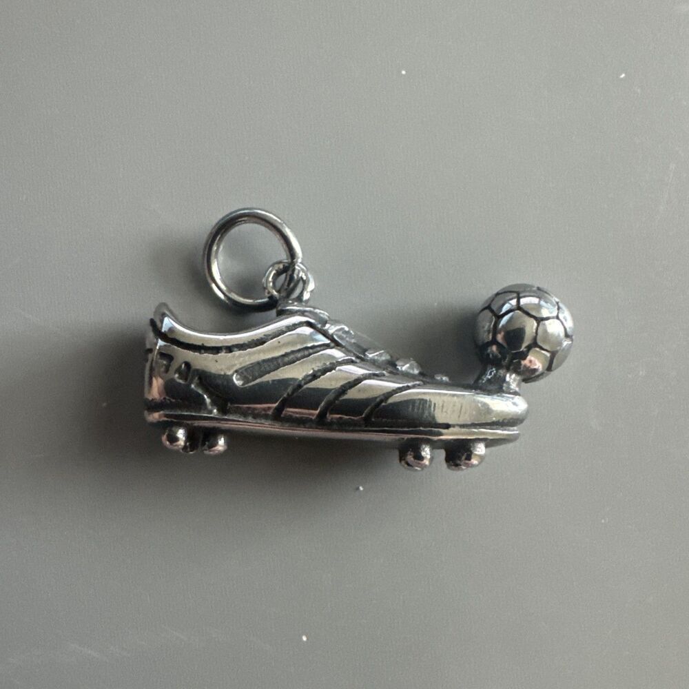 Soccer Football Stainless Steel Pendant 24 Inch Chain Gift FIFA World Cup Sports